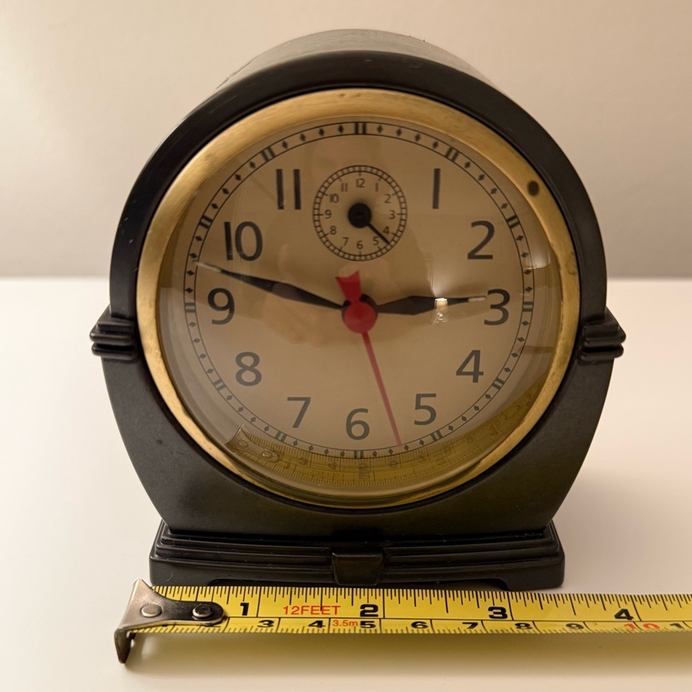 Pottery Barn Vintage Antique Art Deco Style Desk Alarm Clock
